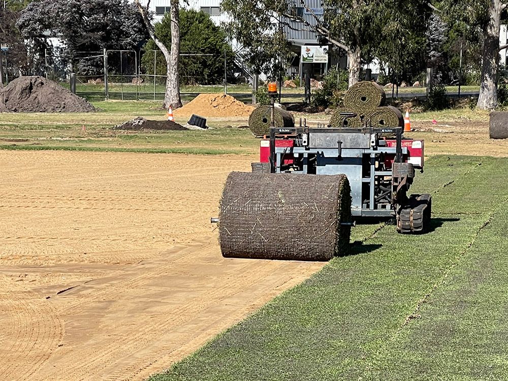 Peppercorn Park football ground in Bairnsdale upgraded with Eureka Premium VG Kikuyu turf.