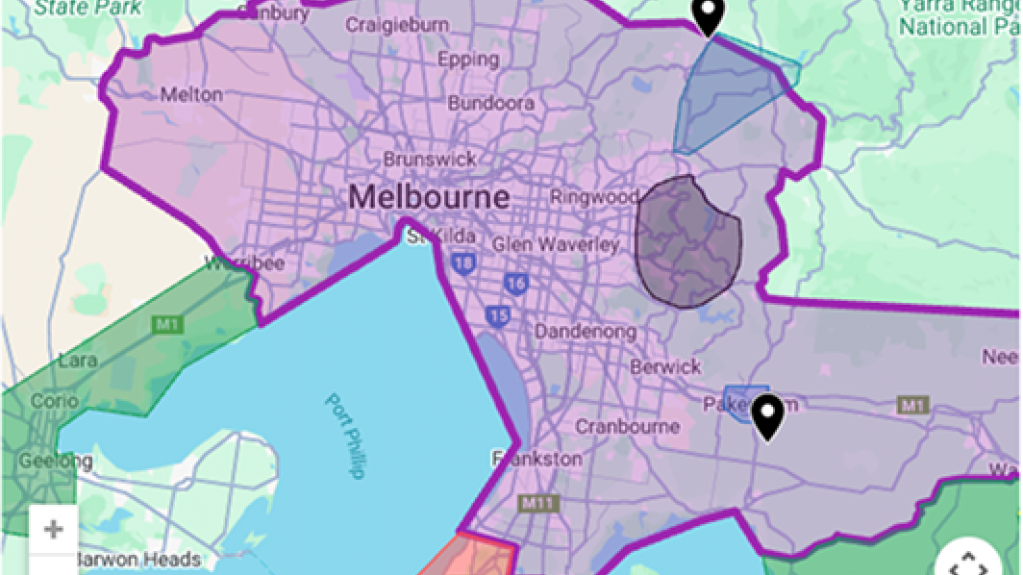 Map of Melbourne
