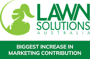 Lawn Solutions Australia Biggest Increase in Marketing Contribution award badge
