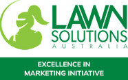 Lawn Solutions Australia Excellence in Marketing Initiative award badge